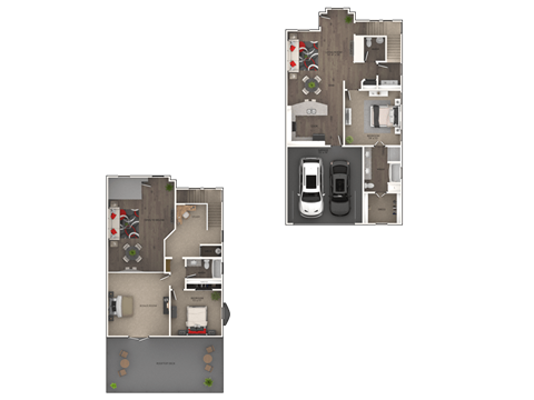 Floor plan for 3 beds, 2 baths, 1811 sqft